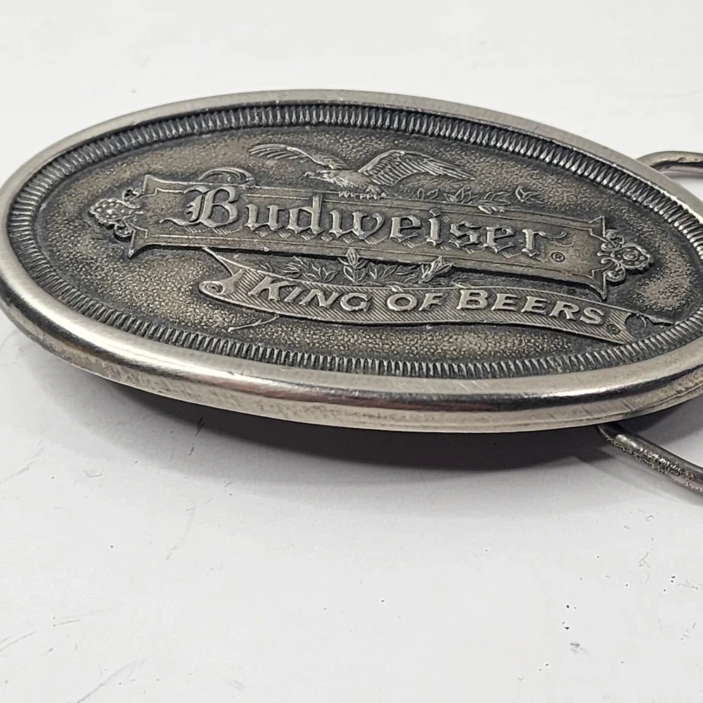 Budweiser King Of Beers Promo Belt Buckle - Vintage 1977 Koleaco Dallas